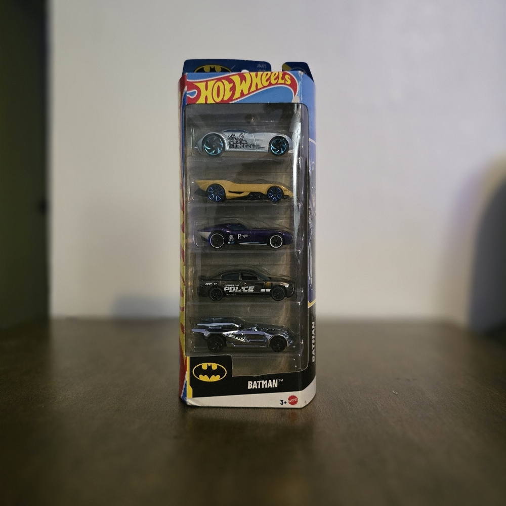 Mattel Hot Wheels Batman Car Set - Black, Blue, Yellow
